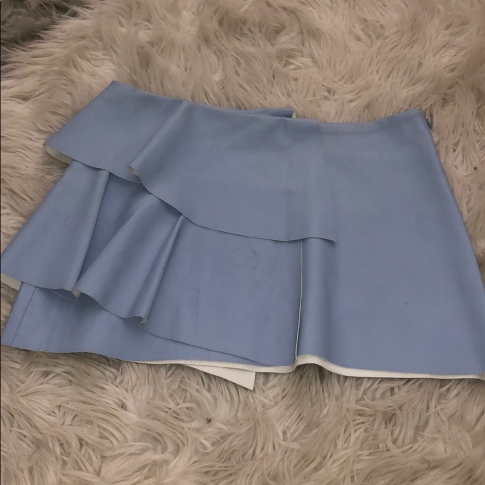 Zara Blue Ruffle Skirt